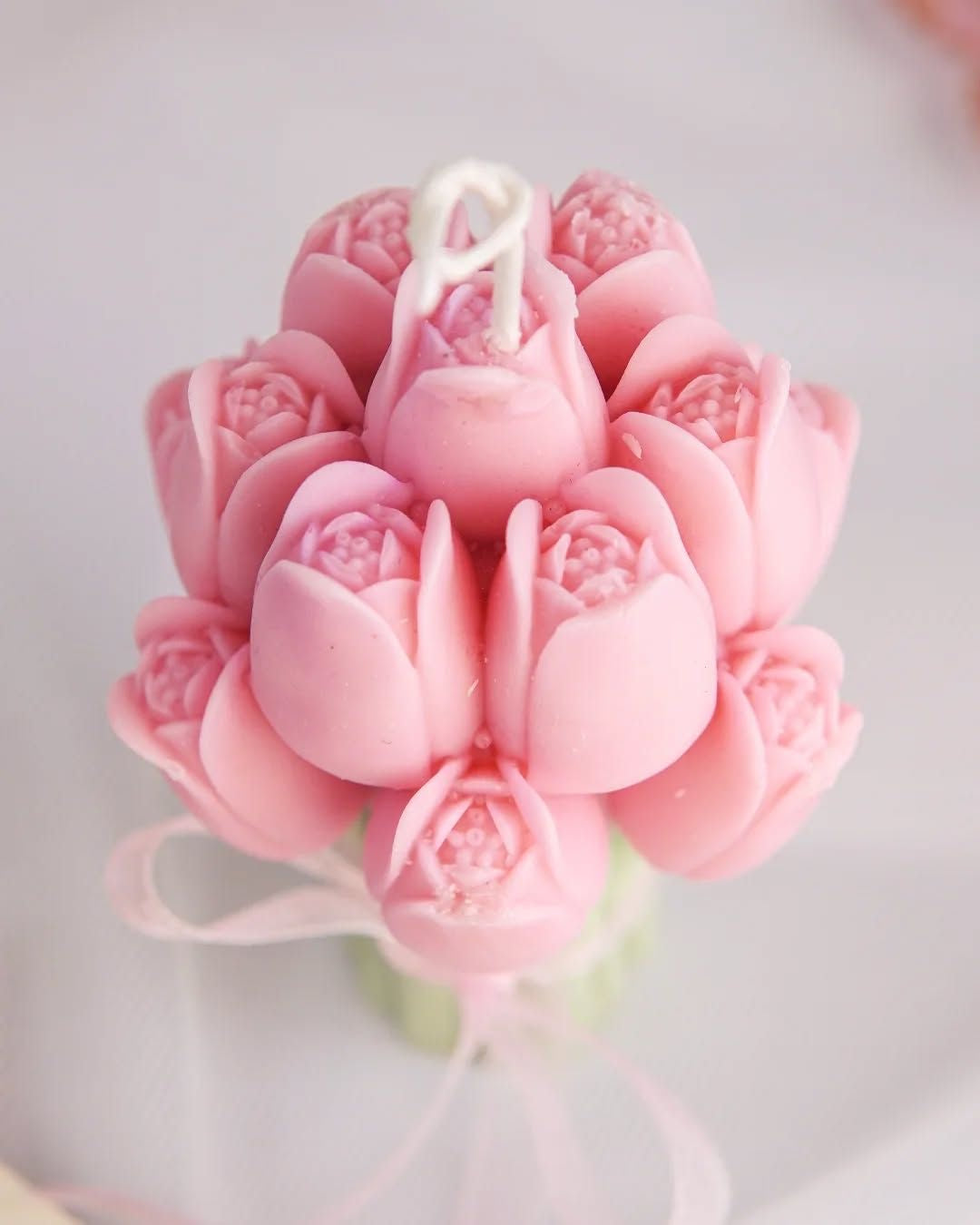 Vela Ramo Tulipán (Rosa)