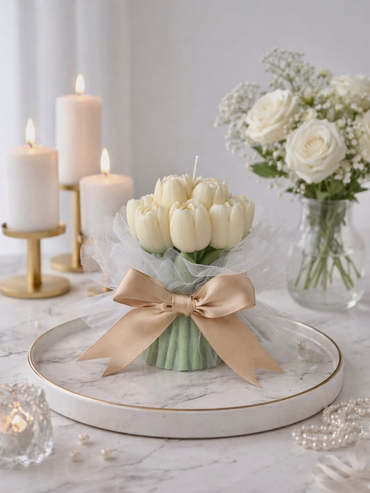 Vela Ramo Tulipán Romántico