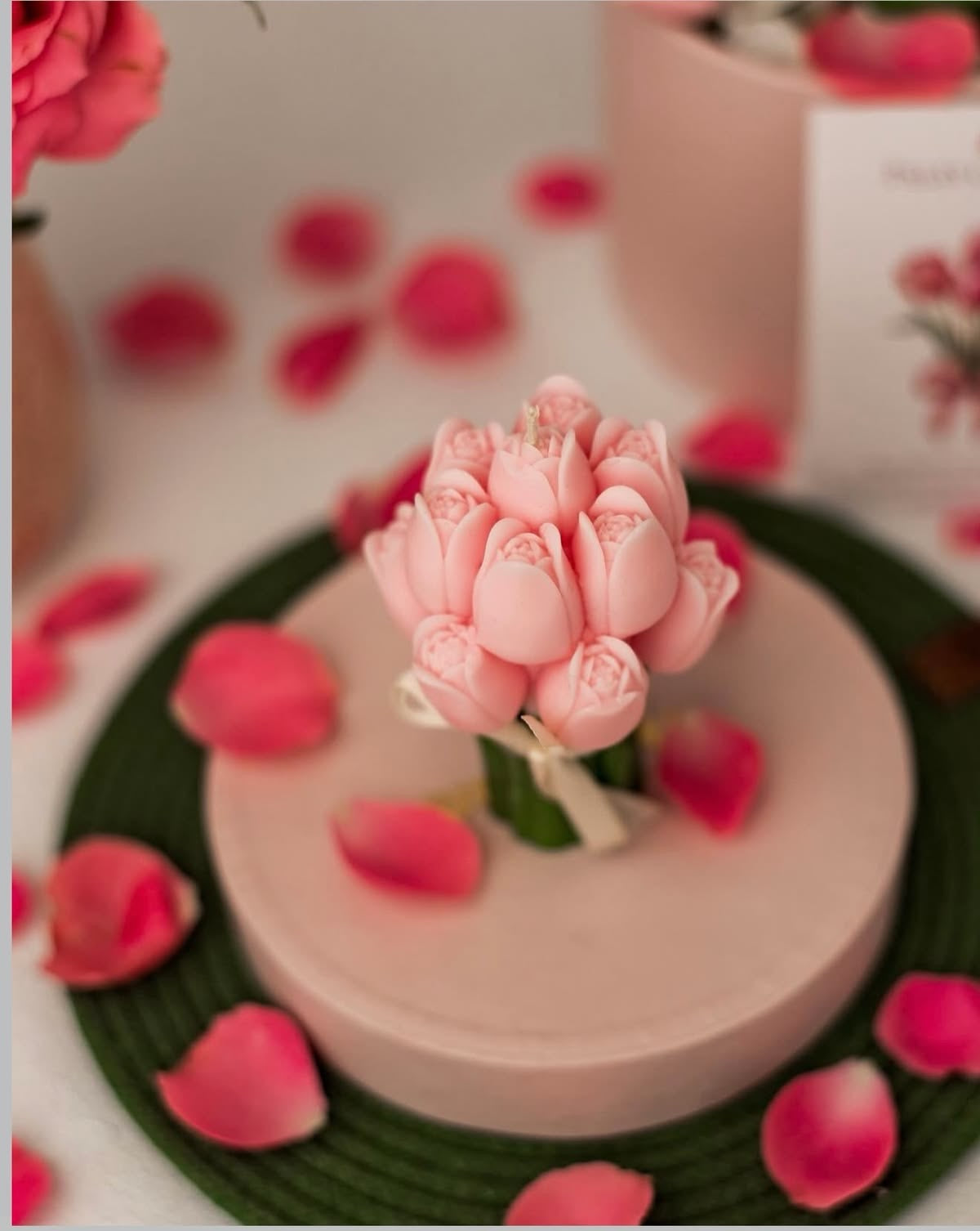 Vela Ramo Tulipán (Rosa)