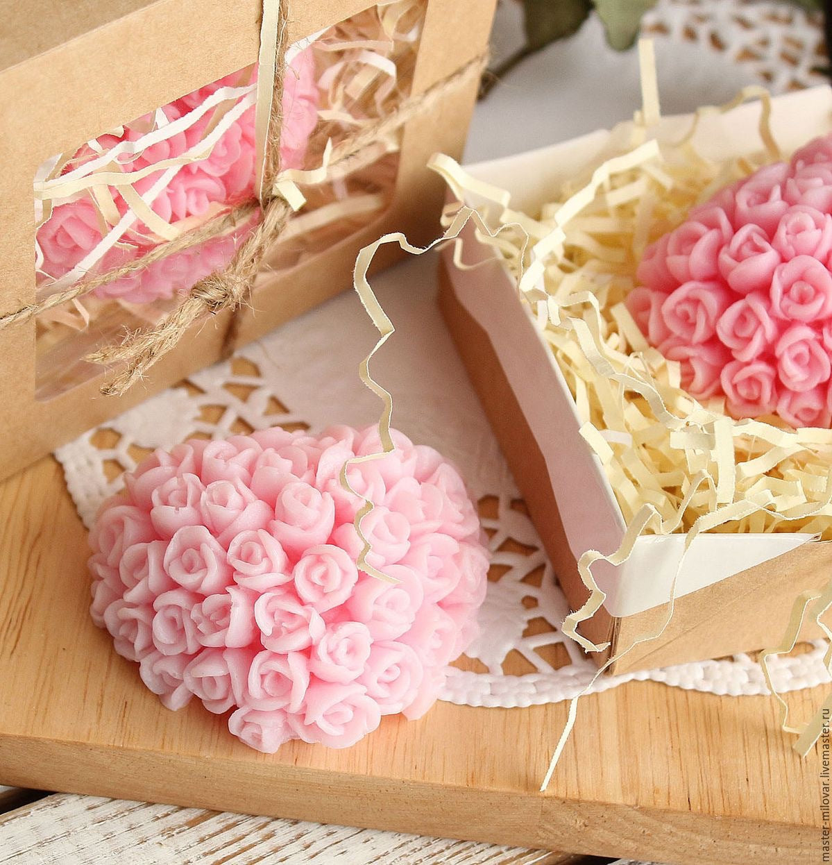 Vela Corazón de Rosas